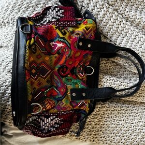 Moon water and Co bird huipil bag.